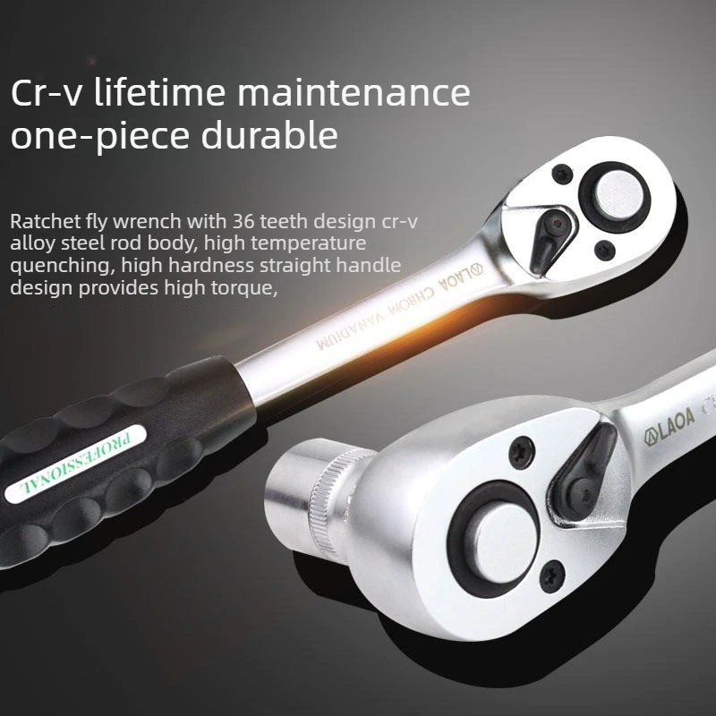 36 Tooth Quick Ratchet Wrench Large Medium Small Fast Bidirectional Spur Wheel Socket Wrench