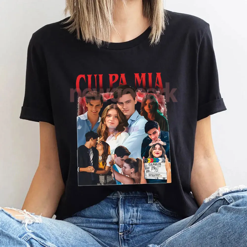

Винтажные футболки с рисунком My Fault Movie Culpa Mia Gabriel Guevara, женская и мужская хлопковая футболка Noah Nick, романтический фильм