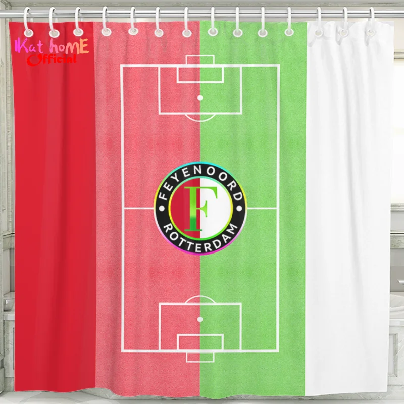 

Feyenoord Shower Curtain Funny Football Field Bath Screen Bathroom Partition Curtains Waterproof Fabric Art Home Decor 70"X70"