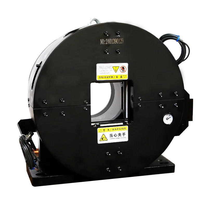 Four-claw full-stroke simple pneumatic chuck for 100mm pipe cutting machine