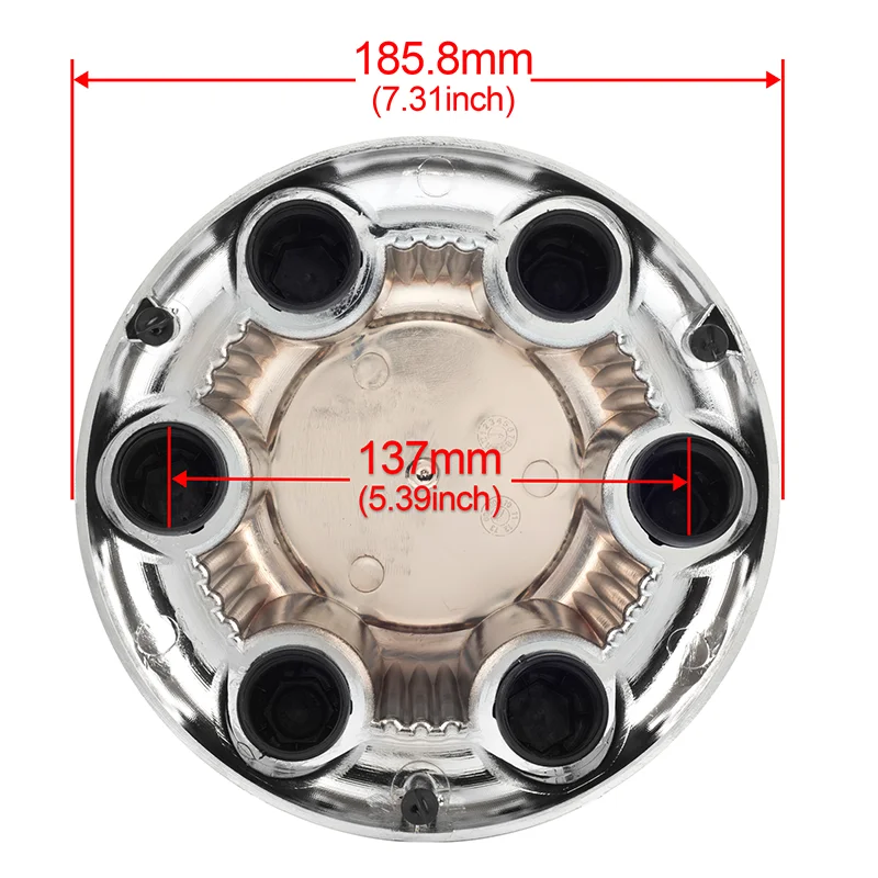 4pcs 185.8mm/7.31in 87mm/3.3in Car Wheel Center Cap Silver For #22837059 #15006331 Rim Hub Cover Car Refit For Auto Accessories