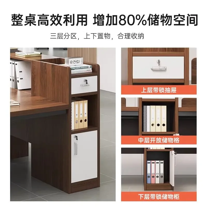 Simple Staff Desk Employee Workstation Computer Desk Single Screen Partition Seat Multi Purpose Office Furniture Financial