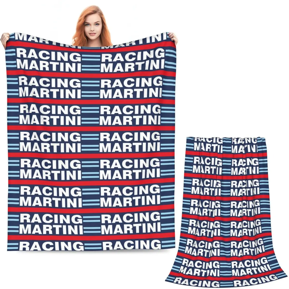 Martinis Race Sportscar Motor Racing Blanket Soft Warm Flannel Throw Blanket Bedspread for  Living room Picnic Travel Home Sofa