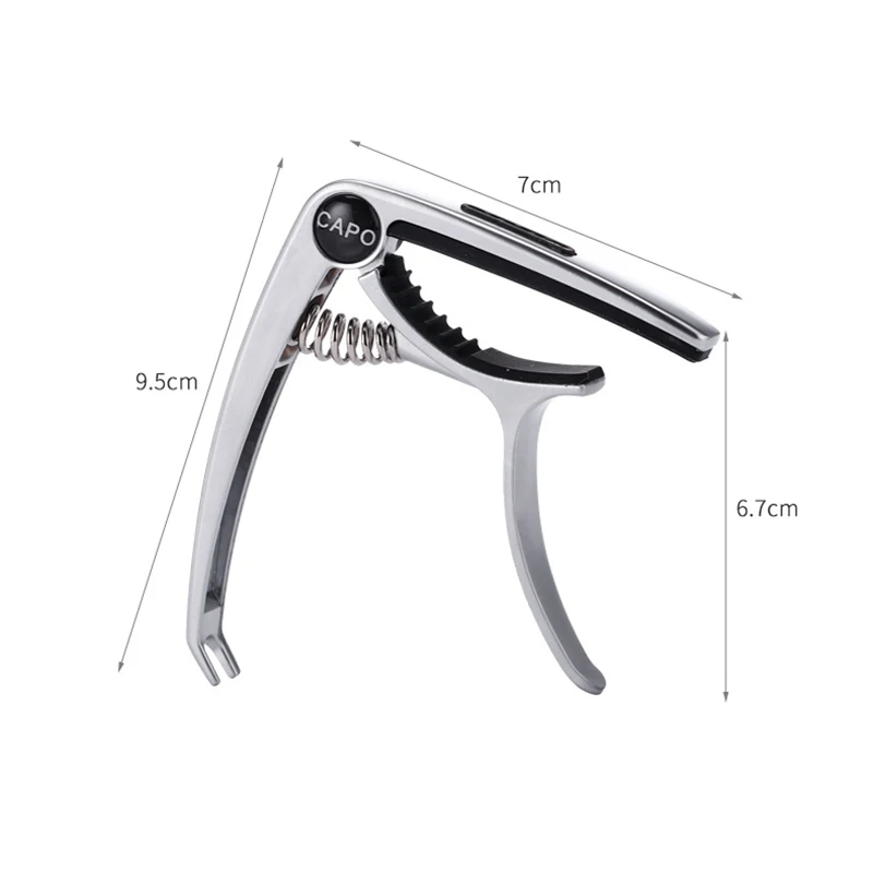 Metall Gitarre Capo Tuner Clamp Professionelle Schlüssel Trigger Einhand Capos Clip Zinklegierung für Akustische Elektrische Gitarre mit Plektrum – Detail 11