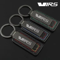 Car Styling Carbon Fiber Leather Keychain Metal Key Ring Chain for VRS Octavia 3 2 A5 A7 MK3 MK2 Keyrings Case Accessories