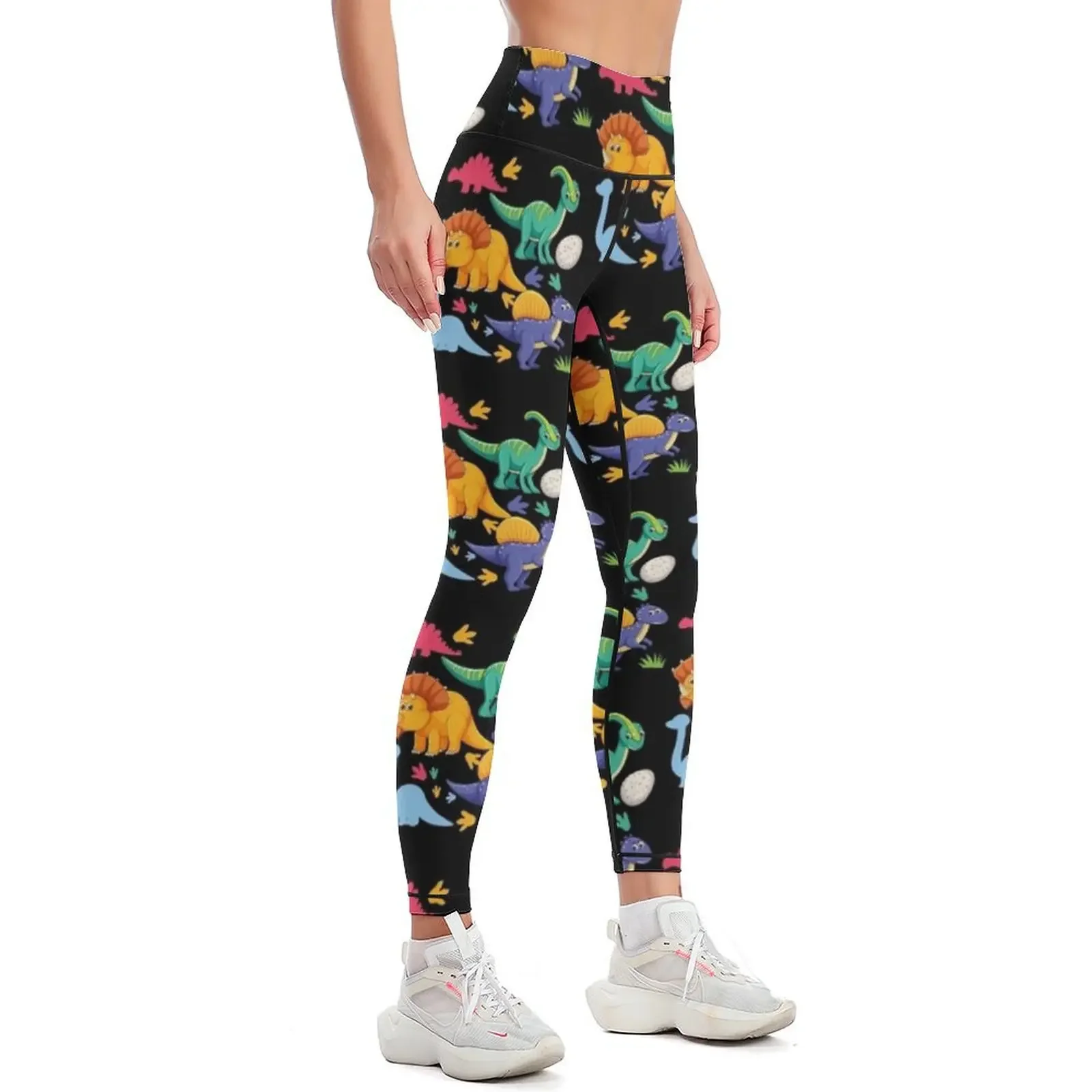 Cute Dinosaur Patterns Leggings gym womans Sportswear woman gym gym's sportswear gym pants Womens Leggings
