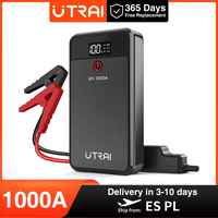 UTRAI Car Jump Starter 1000A Battery Charger 8000mAh Emergency Power Bank Booster with LED Lighting Starting Device for 12V Cars