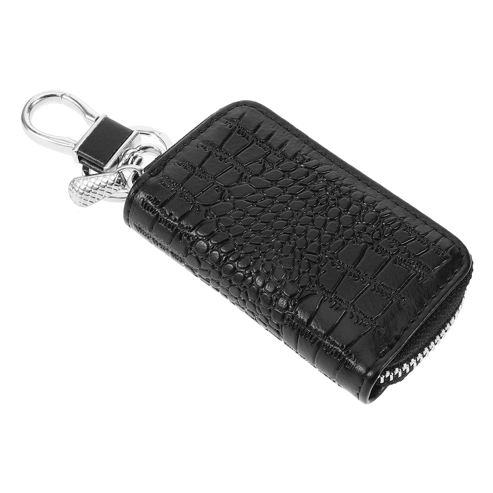 

Crocodile Pattern Bag Stylish Holder Pouch For Car Keys Zipper Closure Small Organizer Case Key Fob Holder Car Key Bag