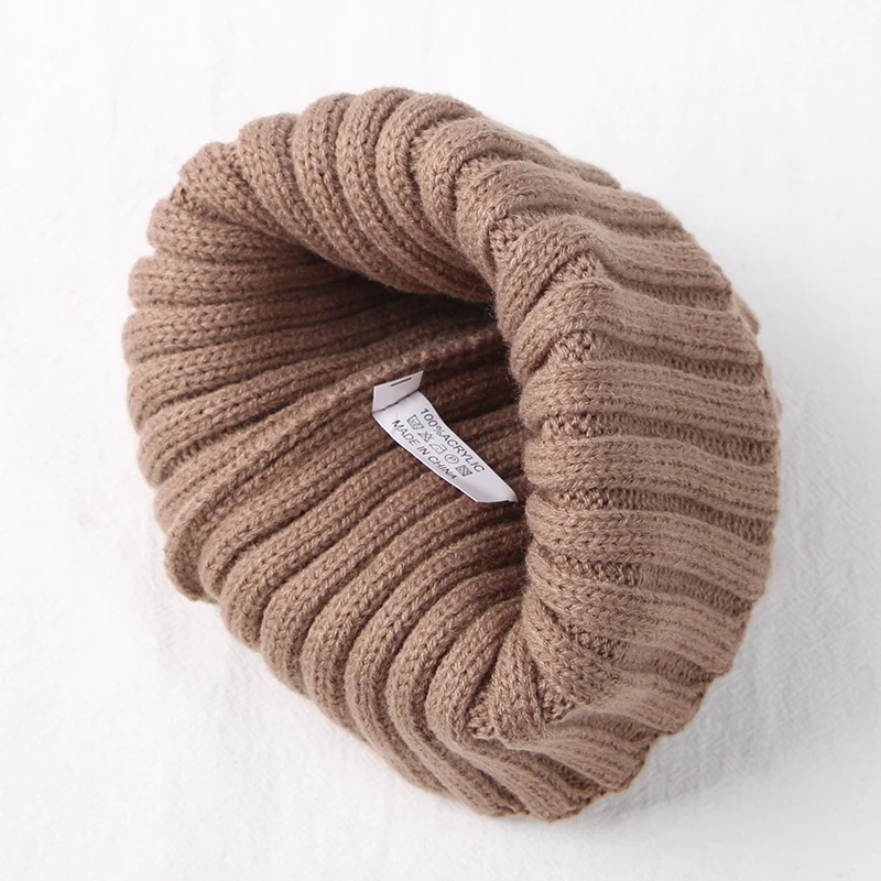 Letter Knitted Baby Hat Korean Baby Boys Girls Hat Bonnet Winter Warm Infant Toddler Ear Protection Cap Beanies