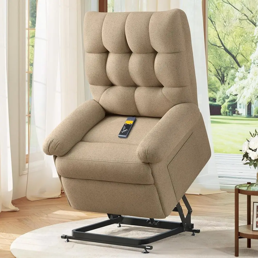 Brown Electric Recliner Chairs with Remote Control for Small Spaces and Elderly Support