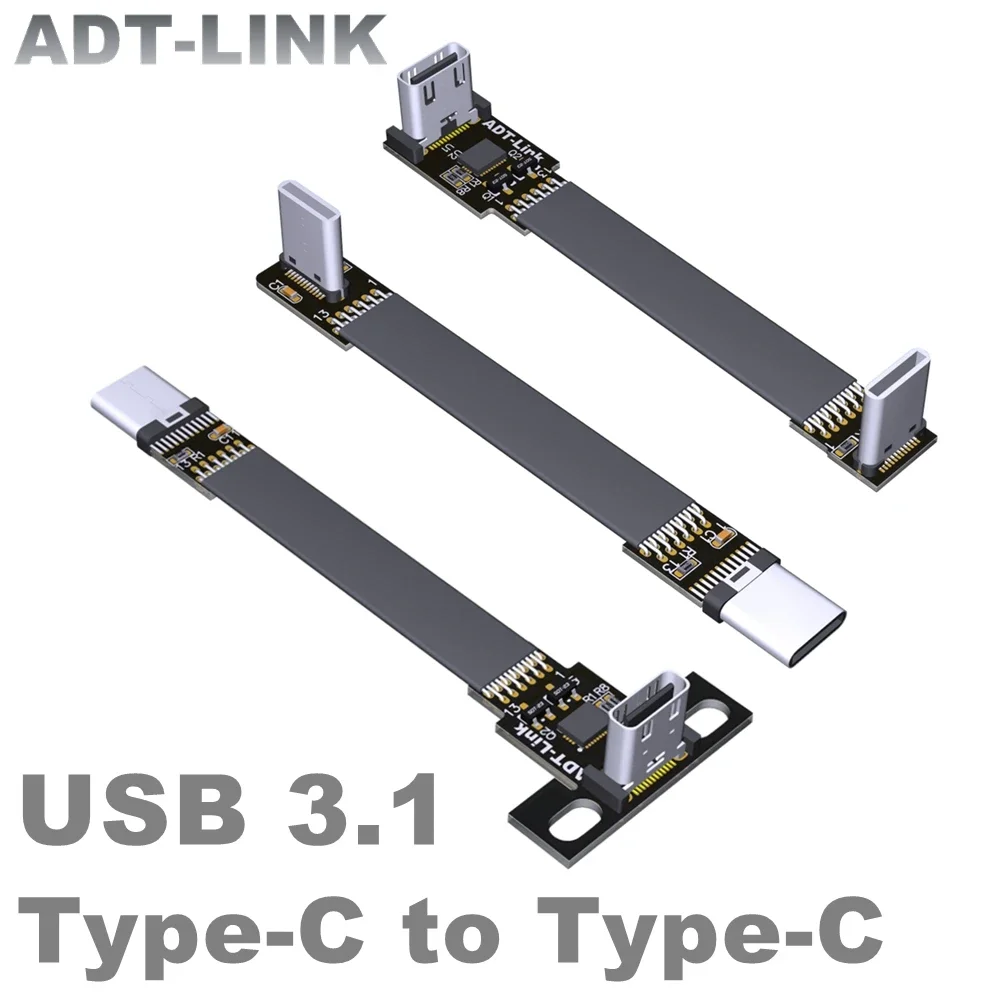 FPV 10G USB 3.1 Type-C USB-C 90 Degree Adapter 5-300CM FPC Ribbon Flat Type C USB C 3.1 Cable for Multicopter Aerial Photography