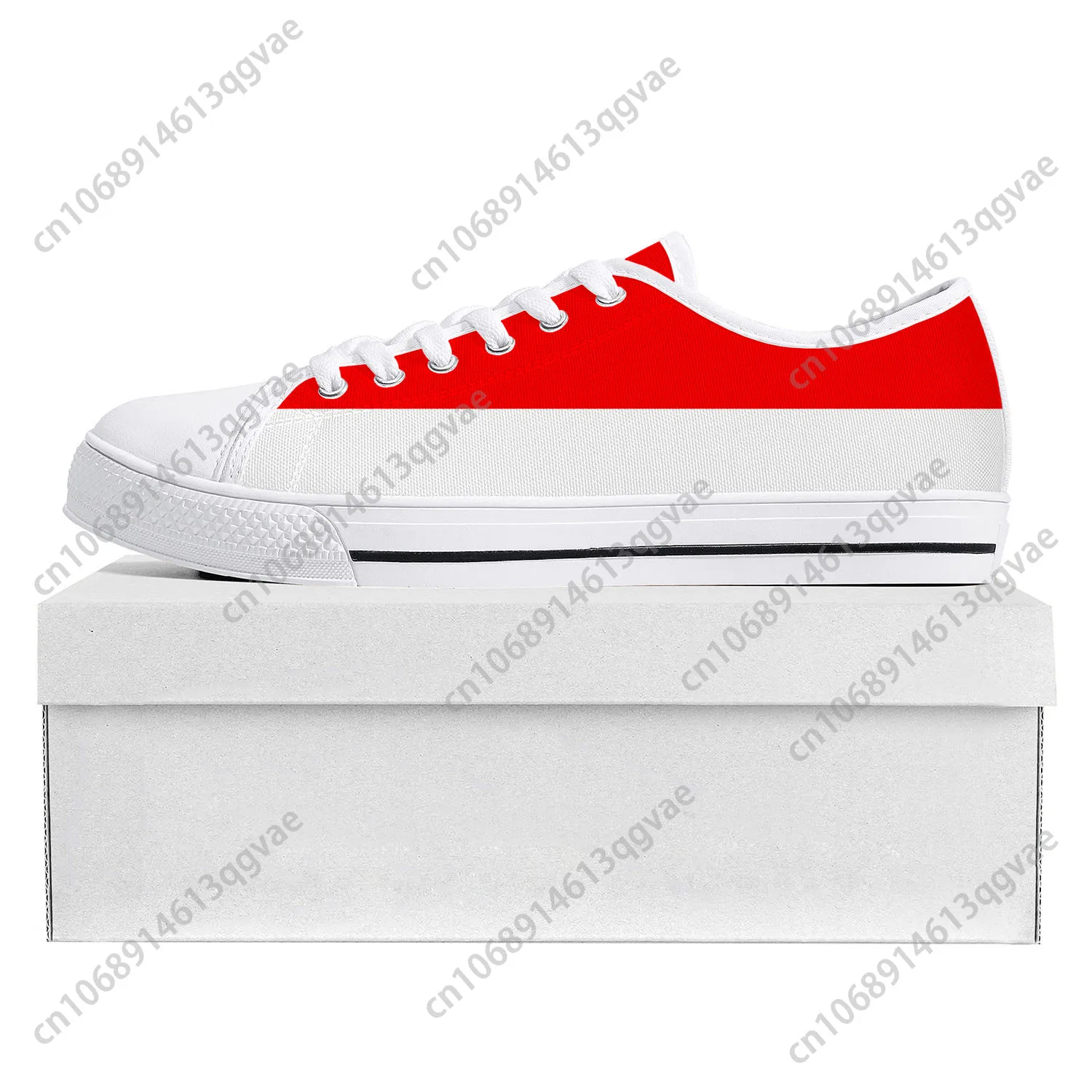 Indonesia Flag Low Top High Quality Sneakers Mens Womens Teenager Canvas Sneaker Prode Casual Couple Shoes Custom Shoe