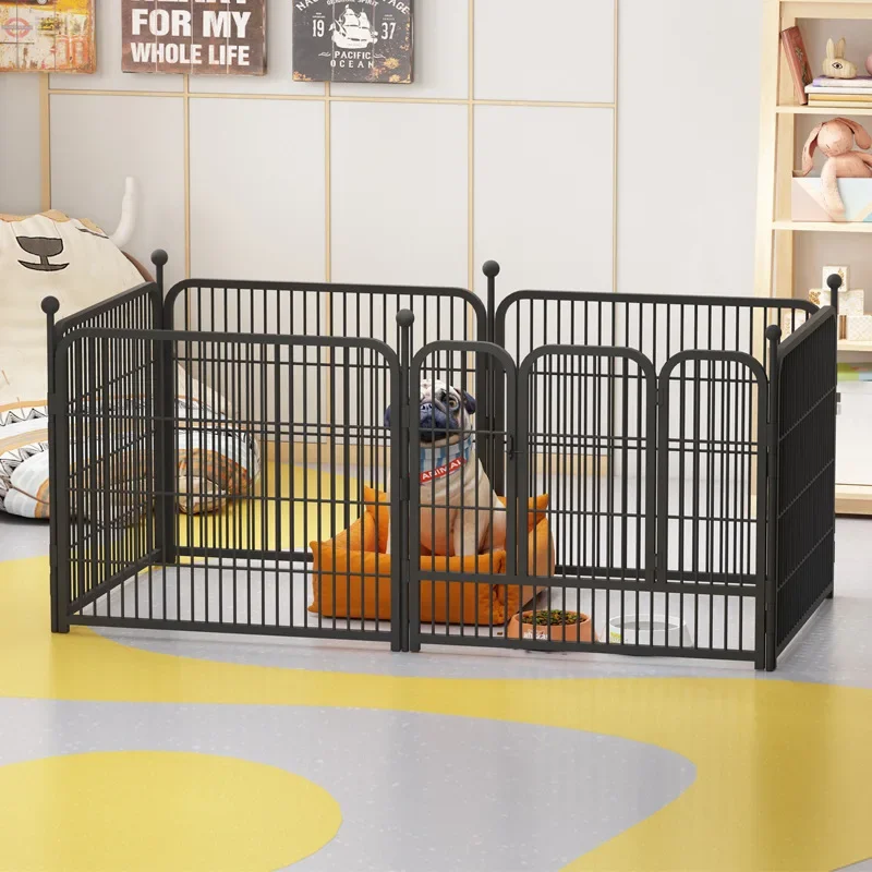 Indoor Outdoor Portable Puppy Playpen Big Dog Fence Cage with Gate for Dogs