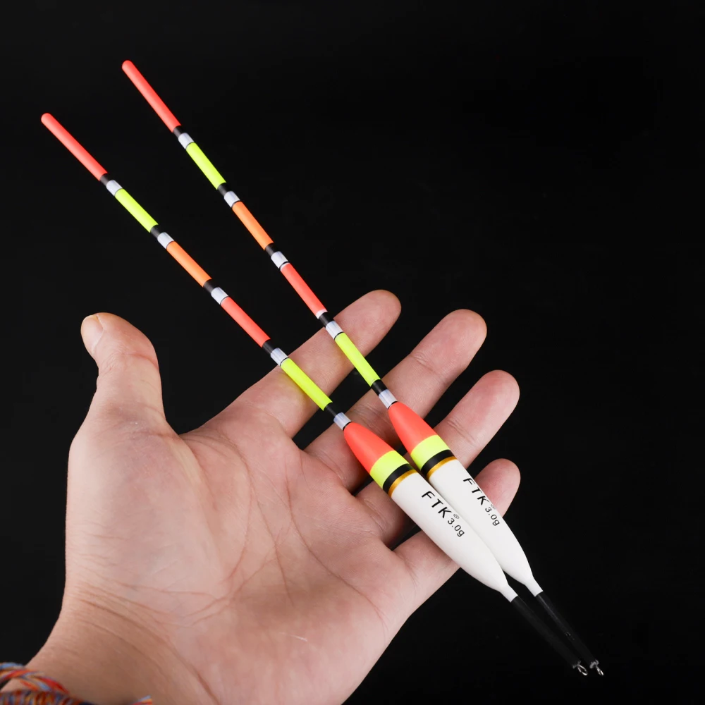 FTK 10 Stück/Set Barguzinsky-Fichten-Angelposen-Set 3g 4g 5g Lange Vertikale Boje Karpfenangel-Zubehör