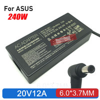 Genuine 240W Laptop Charger for Asus ROG Zephyrus G14 G15 M16 G16 S15 S17 ROG Flow X16 ROG Strix Scar 15 Ac Adapter 20V 12A