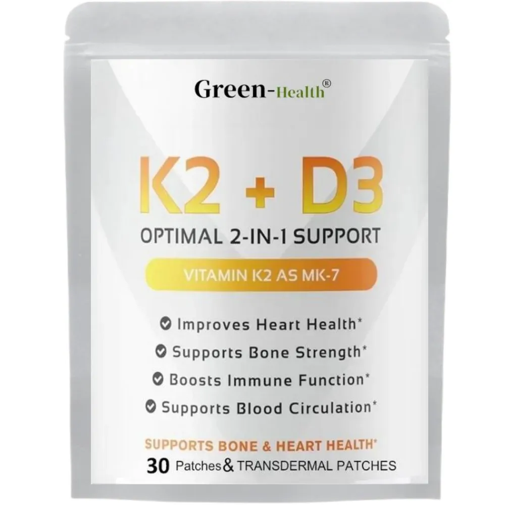 

30 Patches Vitamin K2 (MK7) with D3 Transdermal Patches Premium Immune, Heart & Bone Health