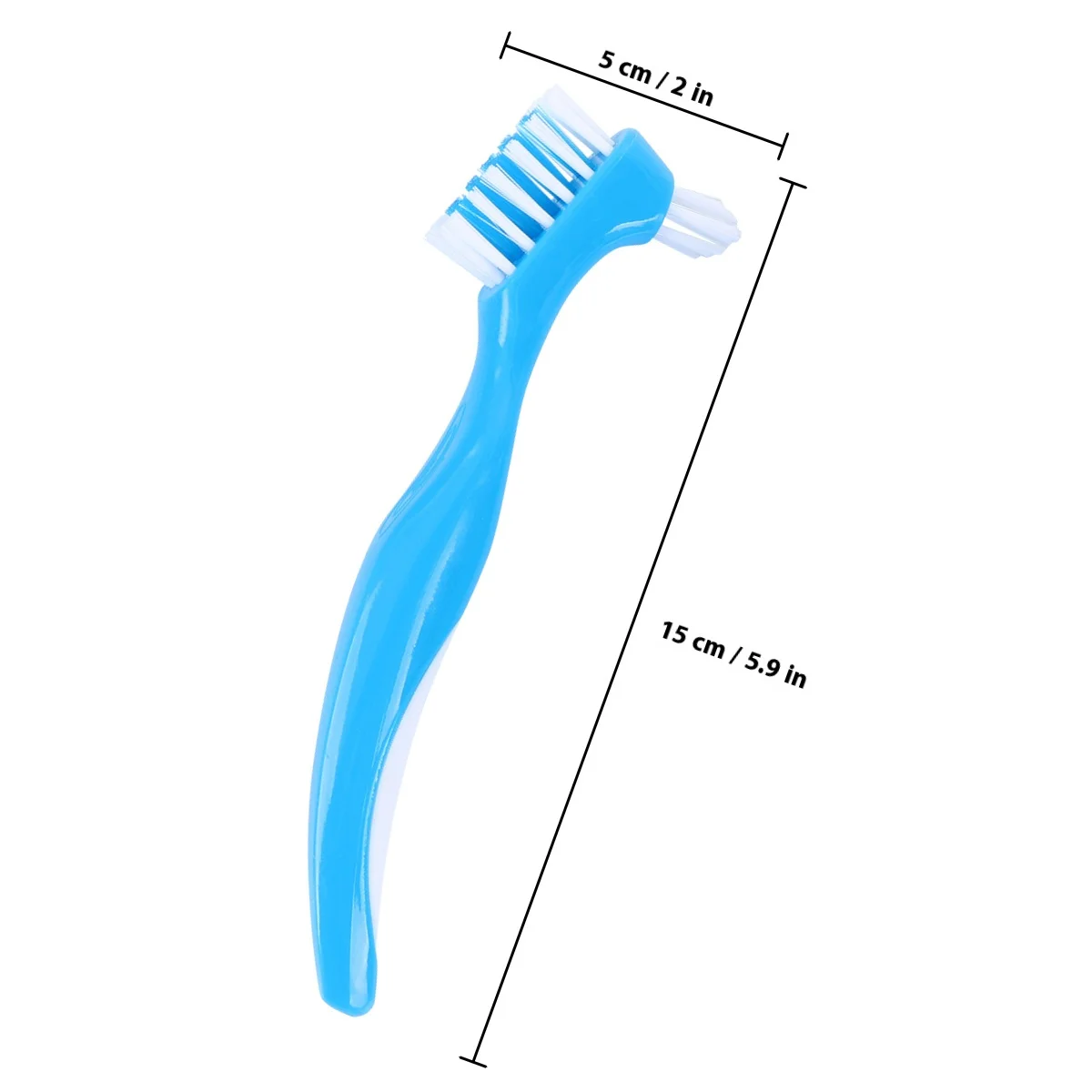3 قطعة فرشاة أسنان مزدوجة الوجهين رئيس قسط فرشاة أسنان كاذبة عدم الانزلاق مقبض لتنظيف أسنان أداة العناية اللطيفة عن طريق الفم #3