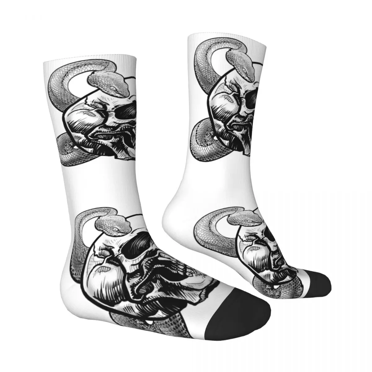 Skull And Snake Vintage Snake Good Tattoos Never Die Socks Male Mens Women Spring Stockings Printed