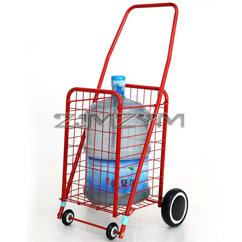 Stair Climbing Shopping Cart Grocery Trolley with Wheels Foldable Trailer Luggage Handcart Portable Vegetable Organizer Carts