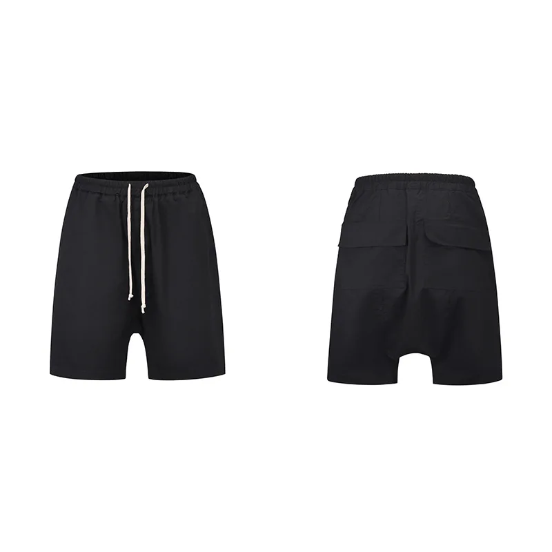 High Street RO Style Dark Five Part Shorts Mens Harlan Low Crotch Flying Mouse Collapse Pants Casual Loose Shorts