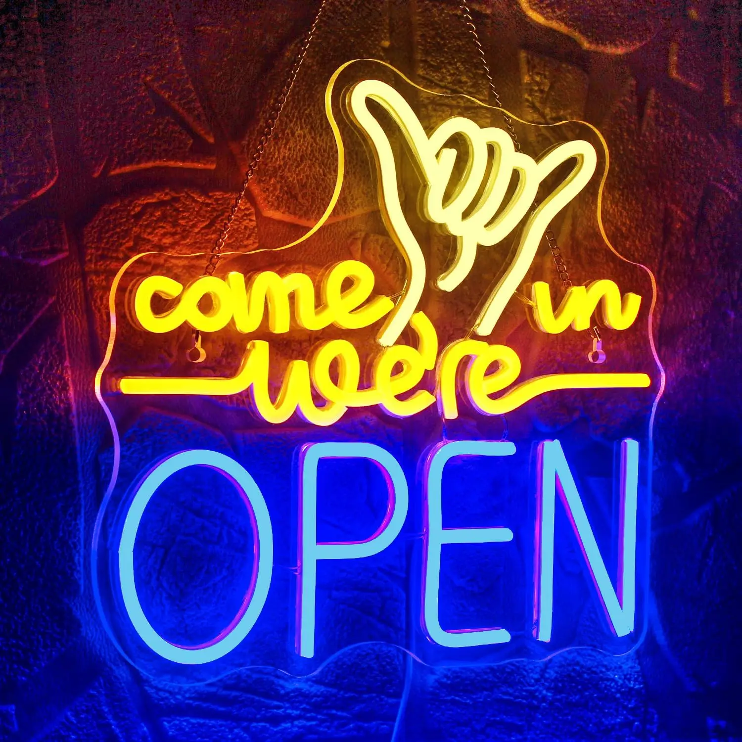 Come In We Are Open Neon Signs Dimmable LED Open Neon Sign Wall Decor For Bars Cafes Clubs Stores Beer Coffee Store