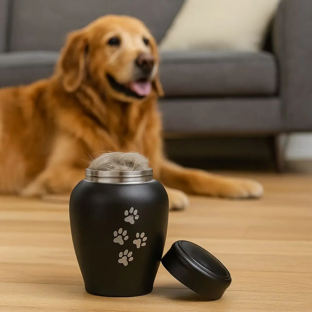 

Moisture-Proof Stainless Steel Pet Urn Metal Waterproof Funeral Memorial Ash Holder Sealed Pet Cremation Box Funeral Supplies