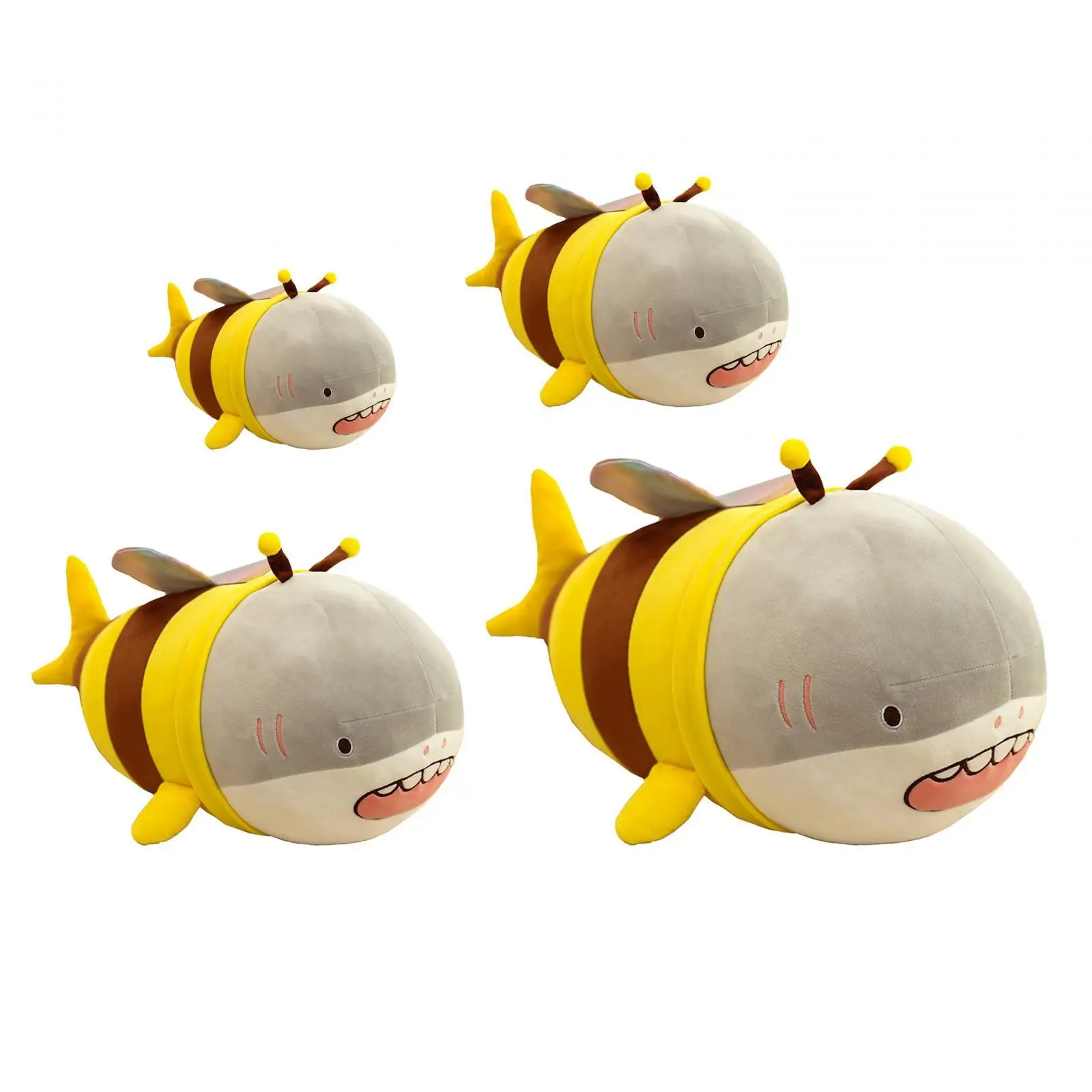 Cartoon Shark Pillow Stuffed Animal Toy Wear Resistant Multifunctional Surface Washable for Bedroom Sleeping Pillow Chair Pillow
