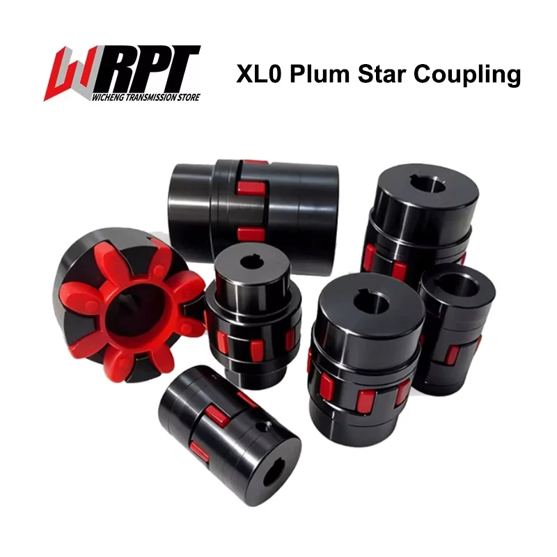 45# Steel XL0 Plum Star Coupling High Torque Elastic Claw Coupling D30 L50mm XL ML Series Shaft Joint for CNC Motor