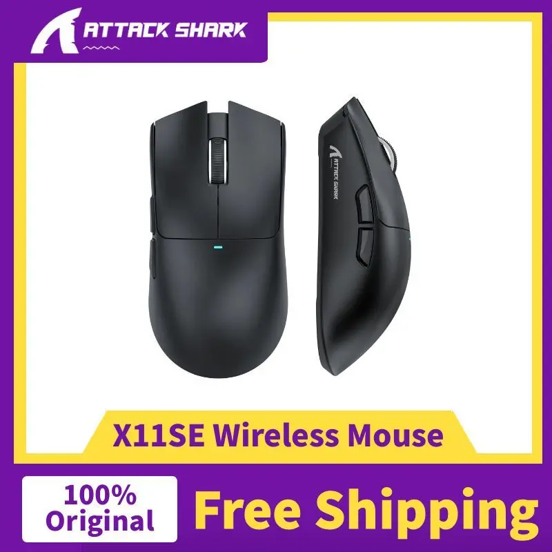 

Attack Shark X11 X11SE 1KHZ Wireless Gaming Mouse2.4G RGB Optical Mouse,16K/26K DPI Ergonomic Computer Mice for PC Laptop Mac