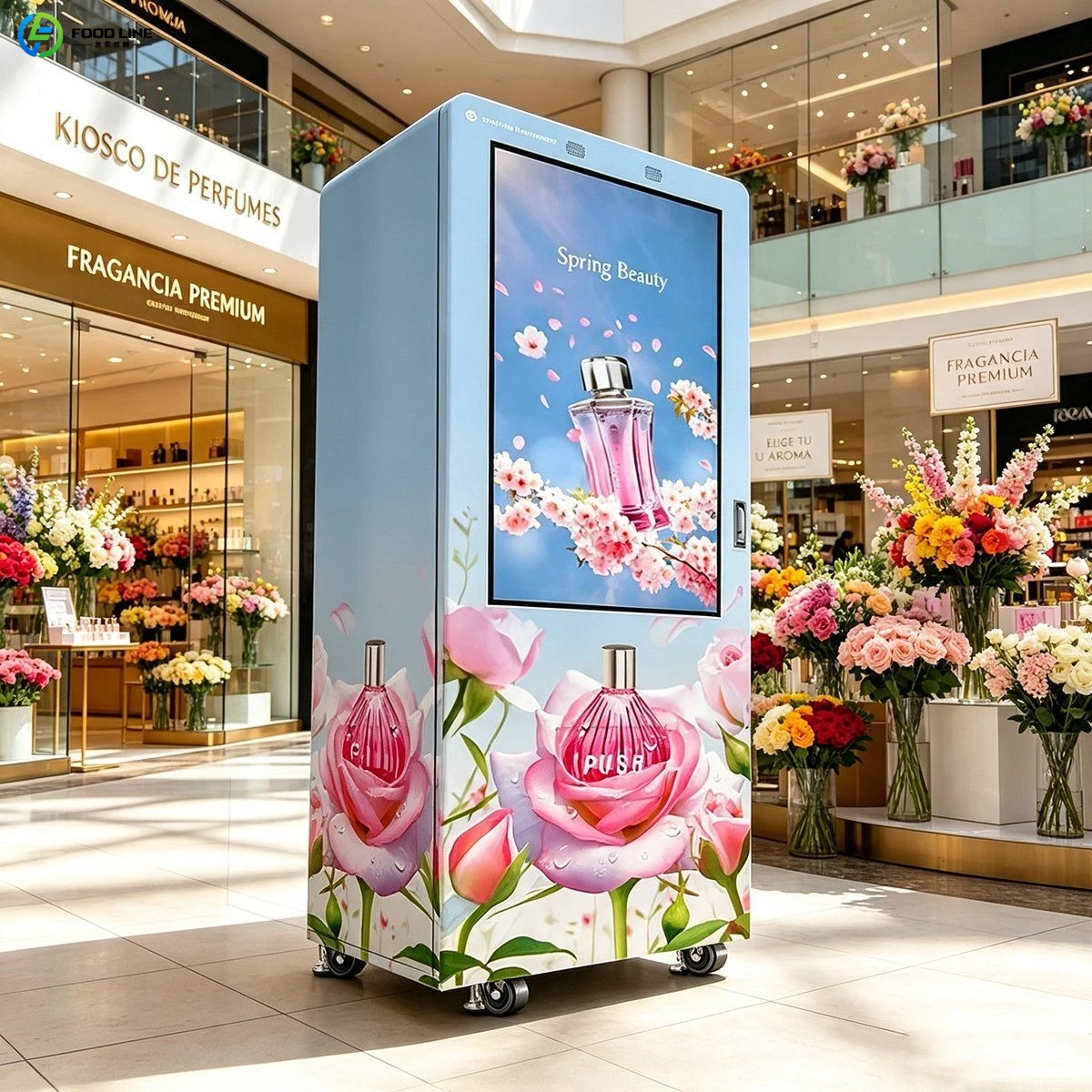 Perfume Vending Machine, Intelligent Perfume Dispenser Supporting Remote Parameter Setting for Chain Store Fragrance Retail