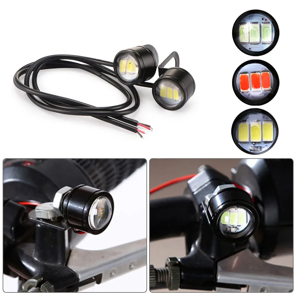 

2Pcs Motorcycle Fog Lamp Headlight Daytime Running Light Super Bright Driving Light Eagle Eye LED Reverse Backup Driving Light