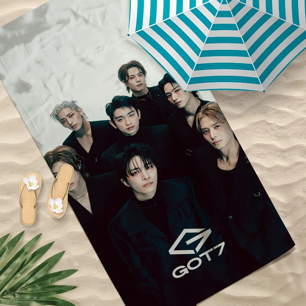 Heißer Kpop G-GOT7 Winter Heptagon Handtuch Weiche Pool Geschenk Für Reise Gym Dusche Camping Schnell Trocknend Sport Große Strand Handtuch