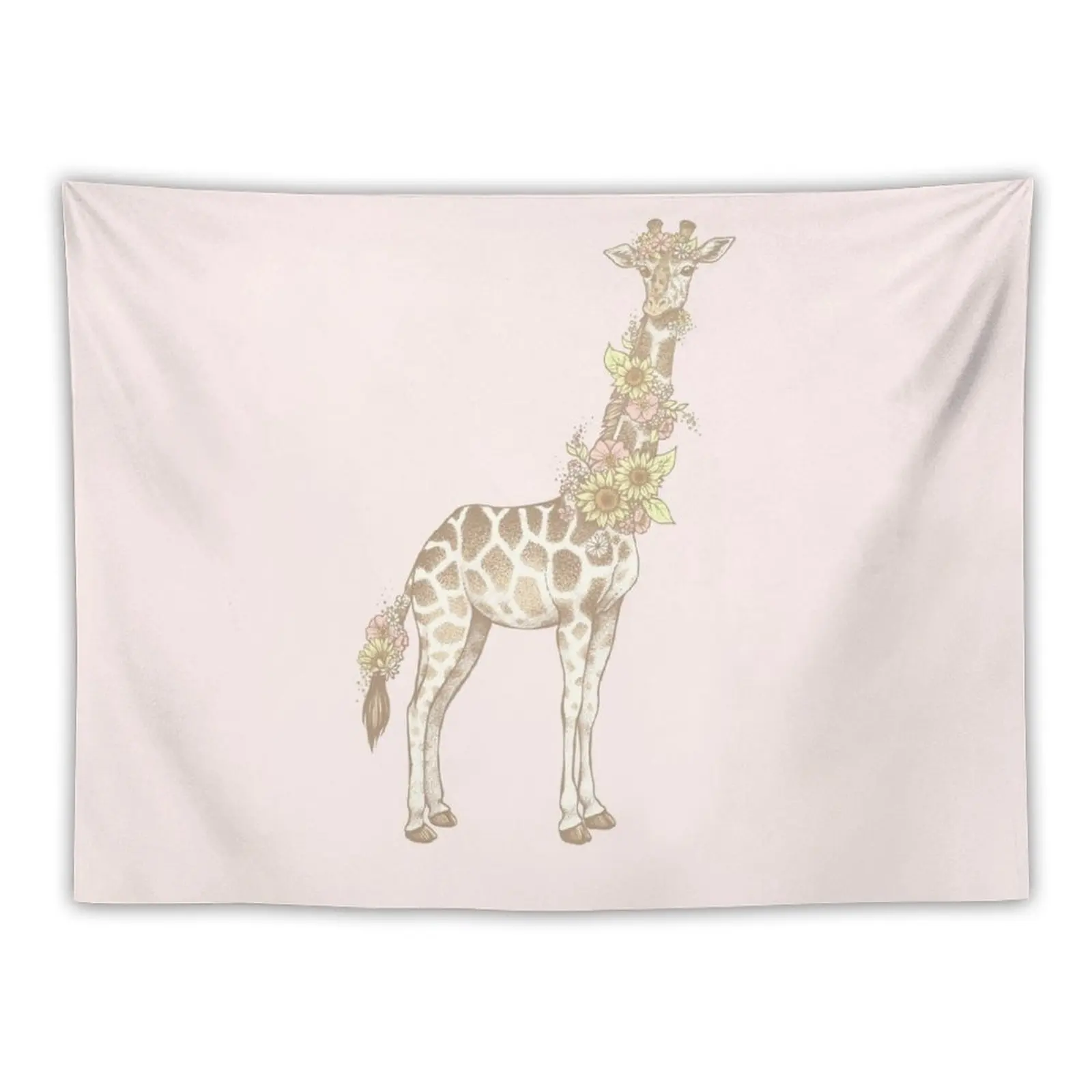 

Floral Giraffe Tapestry Carpet On The Wall Wall Decor Hanging Decorations For Room