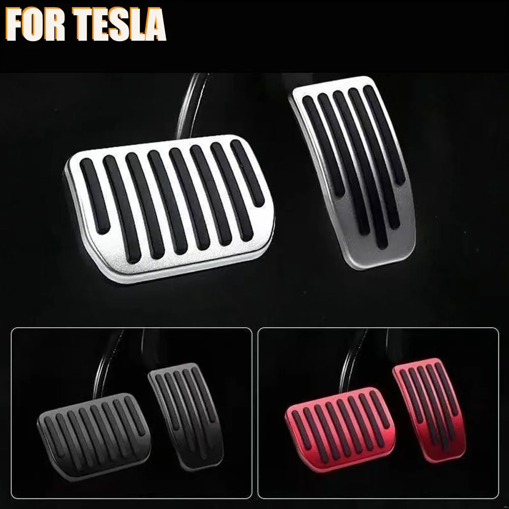 

Car Styling For Tesla Model3 Model 3 Y 2017-2022 Aluminum alloy Accelerator Gas Fuel Brake Pedal Pedal Cover Auto Accessories