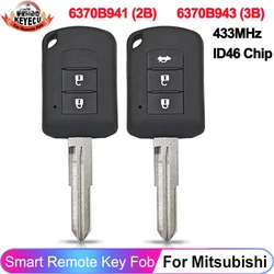 KEYECU 433MHz PCF7941 ID46 For Mitsubishi Lancer Mirage Outlander ASX 2/3 Button Remote Key P/N: 6370B943 6370B941 FCC: J166E