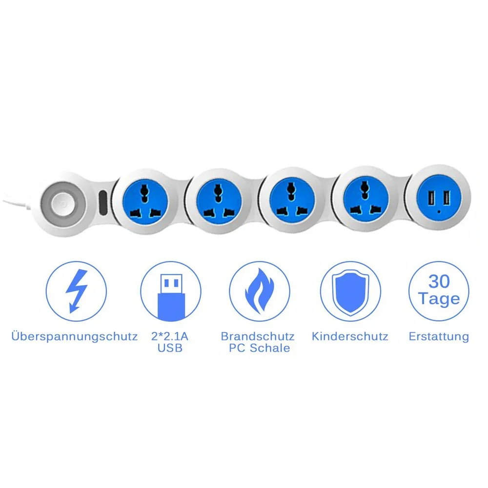 مقابس المنافذ الكهربائية العالمية ، مقبس حماية من الاندفاع ، كابل تمديد USB ، توفير المساحة ، عملي ، المنزل والمكتب ، m