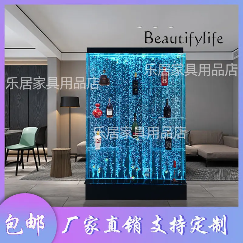 Custom. [Partition Beautiful] Customized Curtain Wall Wine Cabinet Screen Living Room Fish Hallway Partition Decorati