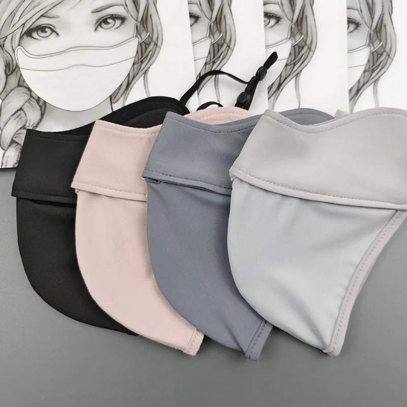 

New model Sunscreen Face Scarf Ice Silk Mask Summer Cover Veil Eye Protection eye corner protection,veil,outdoor sun protection