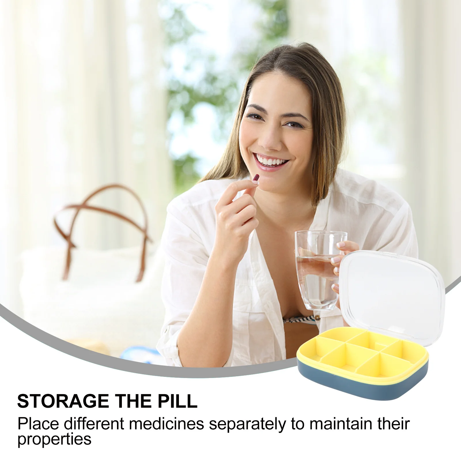 

Портативный органайзер, пластиковый еженедельный ежедневный футляр для таблеток, мини-контейнер для хранения лекарств для путешествий, держатель для таблеток