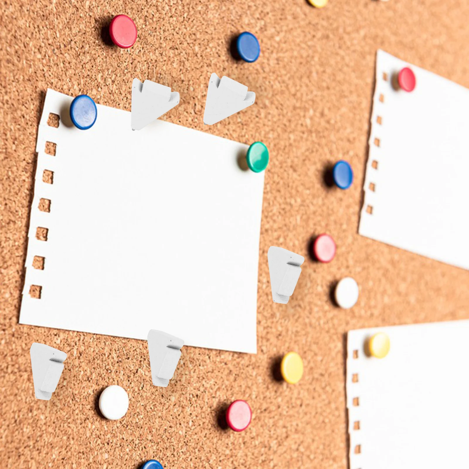 

10Pcs Wood Iron Thumbtacks Simple Color Design Wall Tacks for Hanging Office Supplies Replaceable Bulletin Pushpin