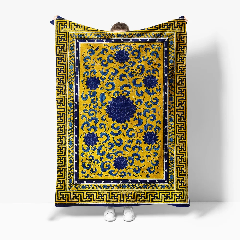 Turkish Kilim Vintage Ethnic Pattern Floor Carpet Rug Bohemian Home Decor Cushion Cover Bedspread