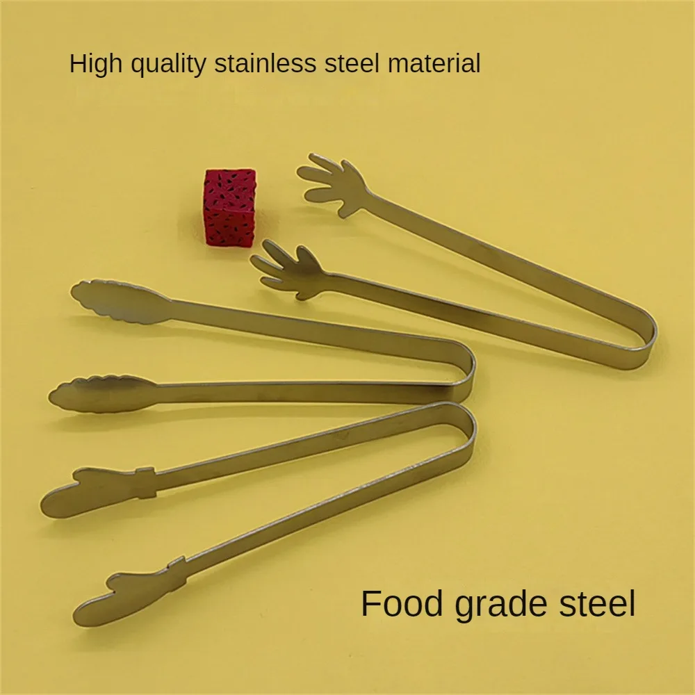 Food Clip Lazy Assistant Snack Chopsticks 12.5 × 2.5cm Stainless Steel Kitchen Tools Tea Set Clip Free-hands Not Dirty Hand