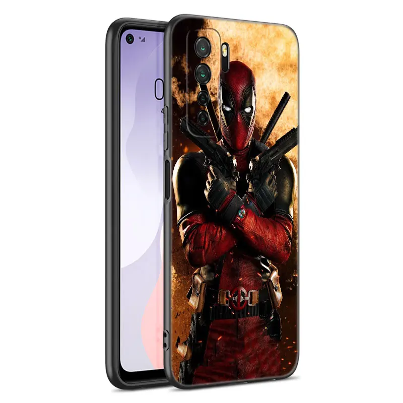 Super Hero Deadpool Black Silicone Phone Case For Huawei Nova 11 12 Ultra 9 10 SE Pro 11E 11i 12i Y70 + Y60 Y61 Y71 Y72 Y90 Y91 image 6