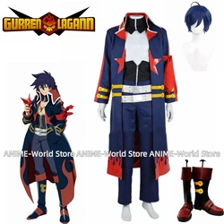 Anime Outfit Tengen Toppa Gurren Lagann Simon Cosplay Costume Custom Size Any Size Wig Shoes