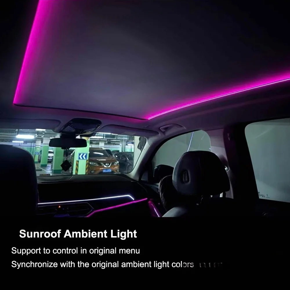 11 Colors LED Sunroof Light Ambient Light for BMW 2 3 4 5 6GT 7 8 Series G20 G30 G05 G06 G07 G01 G60 G70 G45 Interior Lighting