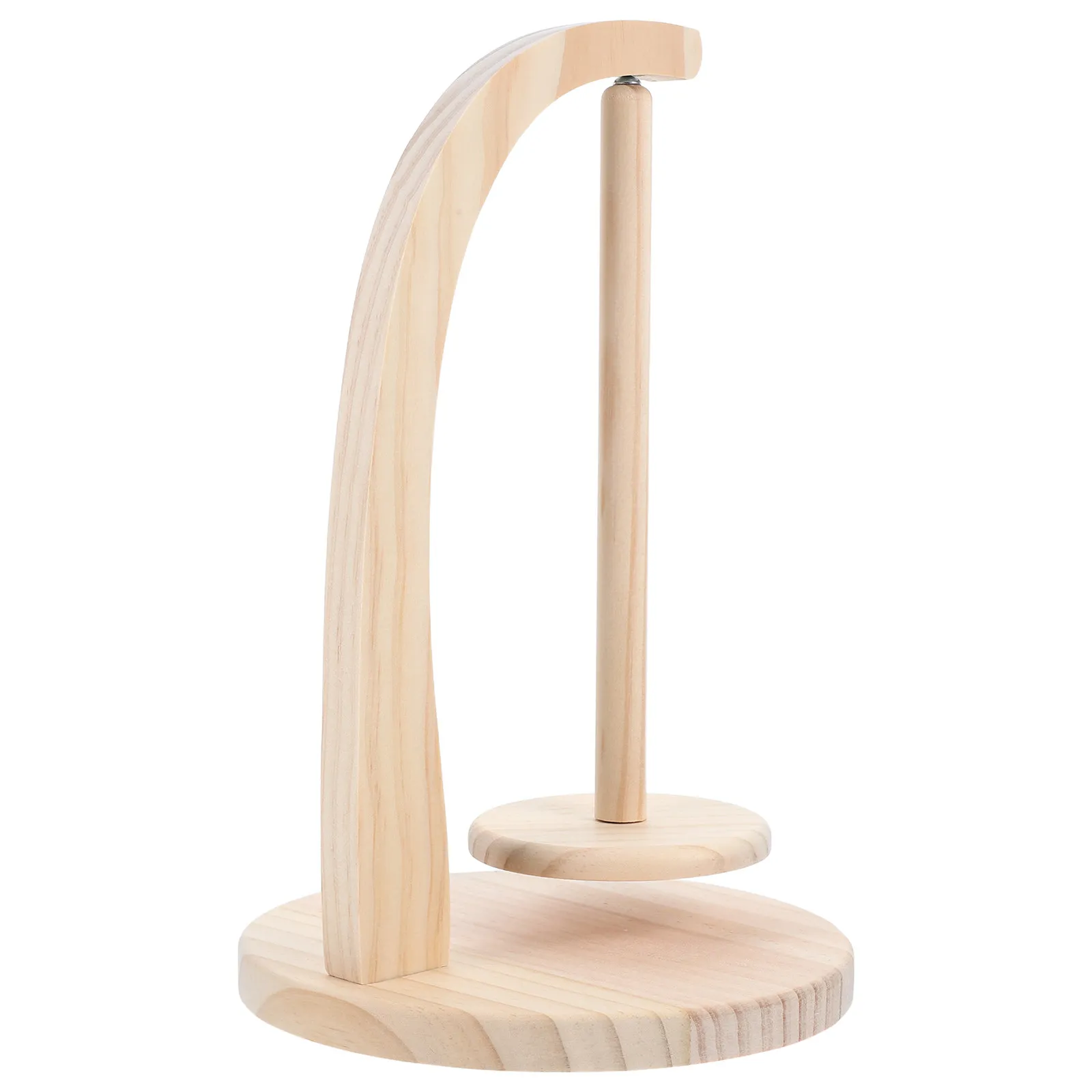 

Деревянная вращающаяся подставка для пряжи, органайзер для вязания и шитья, большая бежевая стойка для хранения ниток