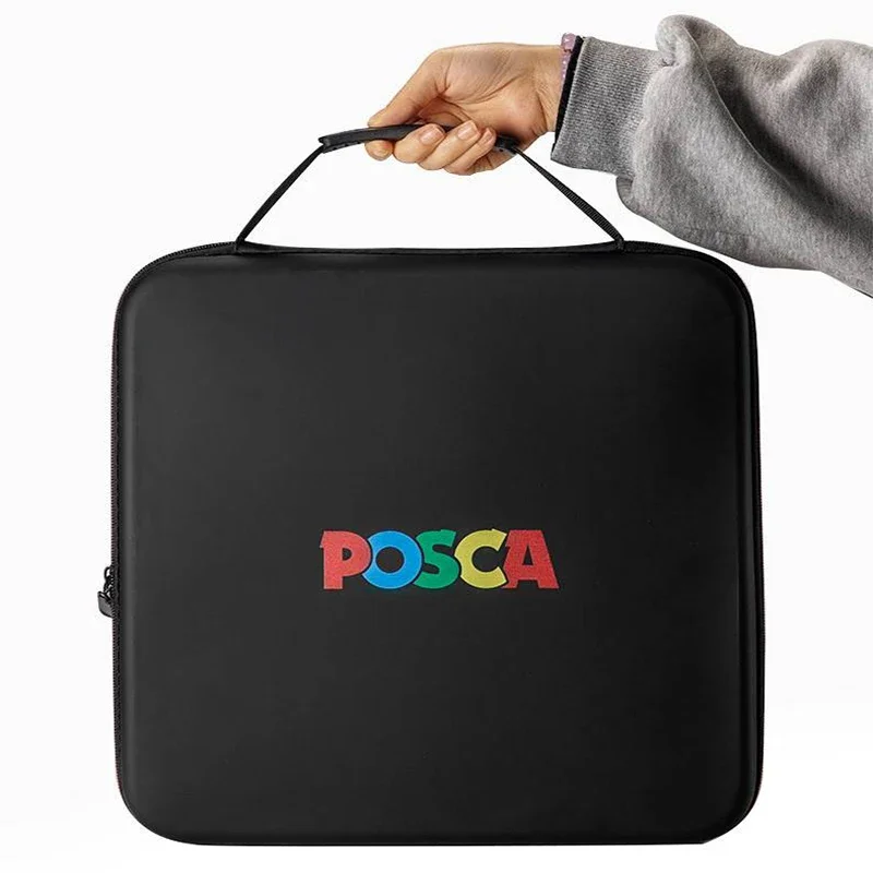 Imagem -05 - Posca Marcador Bolsa Caneta e Batom Bolsa de Armazenamento Organizador de Grande Capacidade sem Canetas em Art Stationary 36 48 72 Slots Zíper Dobrável