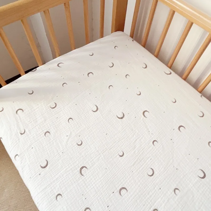 120x60cm Cotton Baby Bed Fitted Sheet Crib Fitted Sheets Bed Cover Soft Baby Bed Mattress Cover Newborn Infant Bedding Sheet