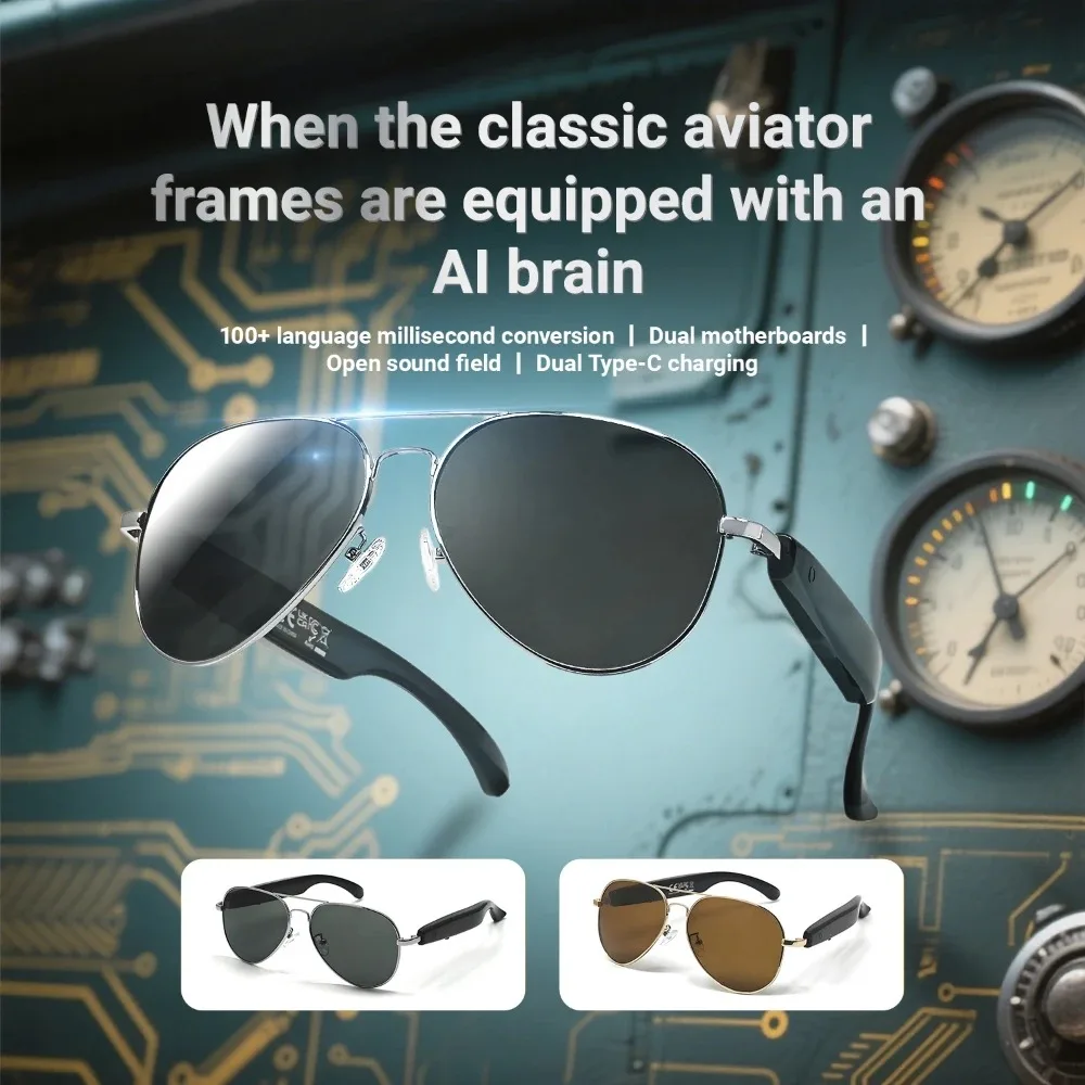 2026 F18 Smart Glasses HD Photo Video AI Record Translation Touch Lenses Bluetooth Call Music Multifunction Glasses