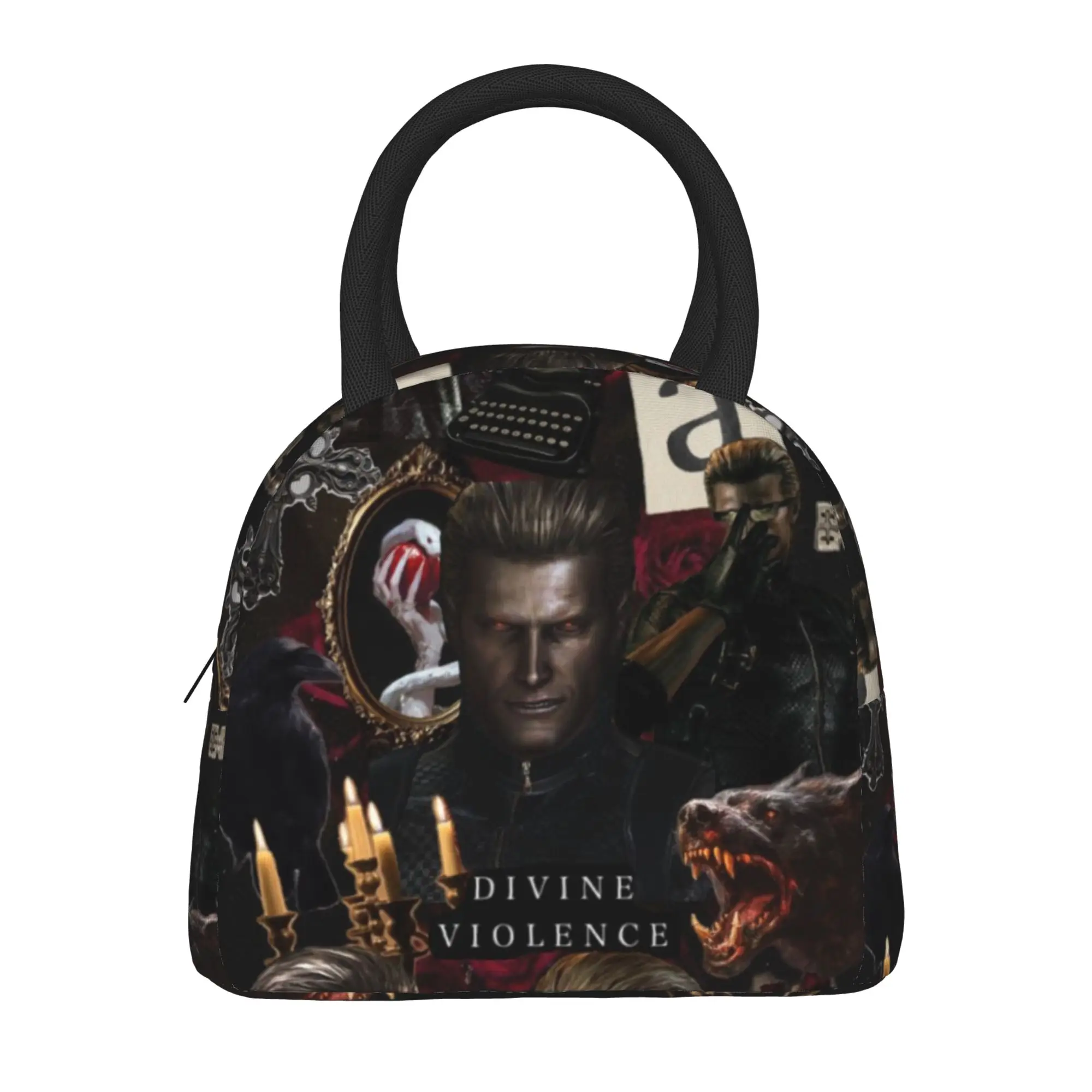 Insulated Lunch Tote Bag Albert Wesker Residented Evils Product  Lunch Food Box Fashion Cooler Thermal Bento Box For Travel